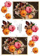 Orange roser på svart