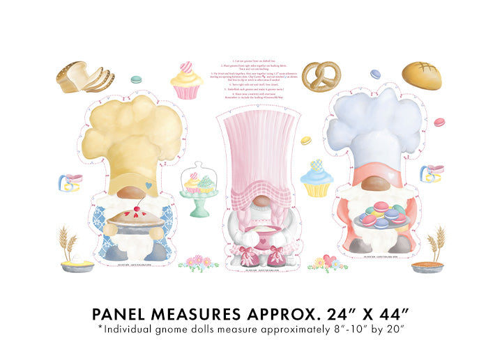 Gnomebody bakes it better Chef gnome doll panel
