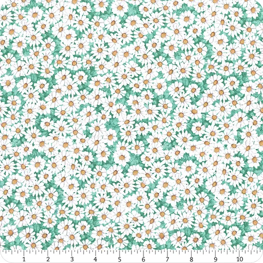 Savor the gnoment Flowers teal 0,5m