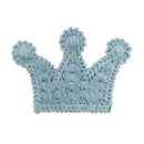 Tekstilmerke krone blå ca 3 cm
