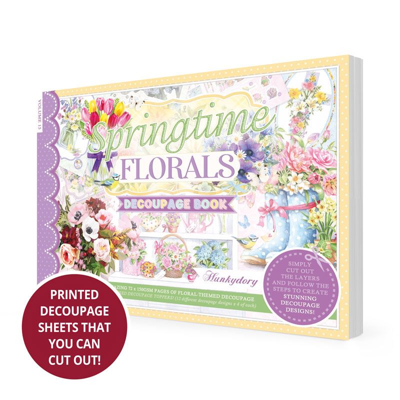 Springtime florals Decoupage book