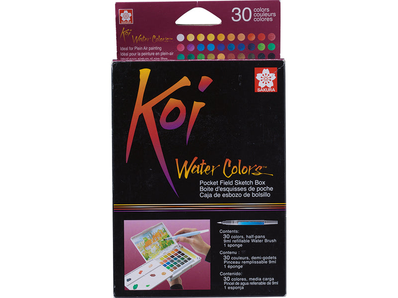 Koi water colors sketch box 30 farg