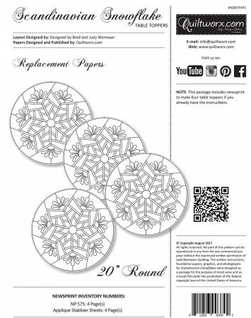 Scandinavian snowflake replacement papers