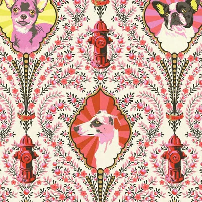 Besties Tula Pink Puppy dog eyes blossom 0,5m