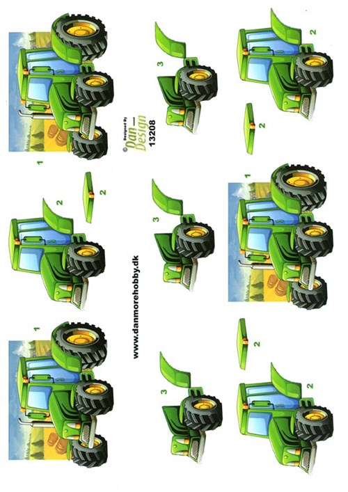 Grøn traktor