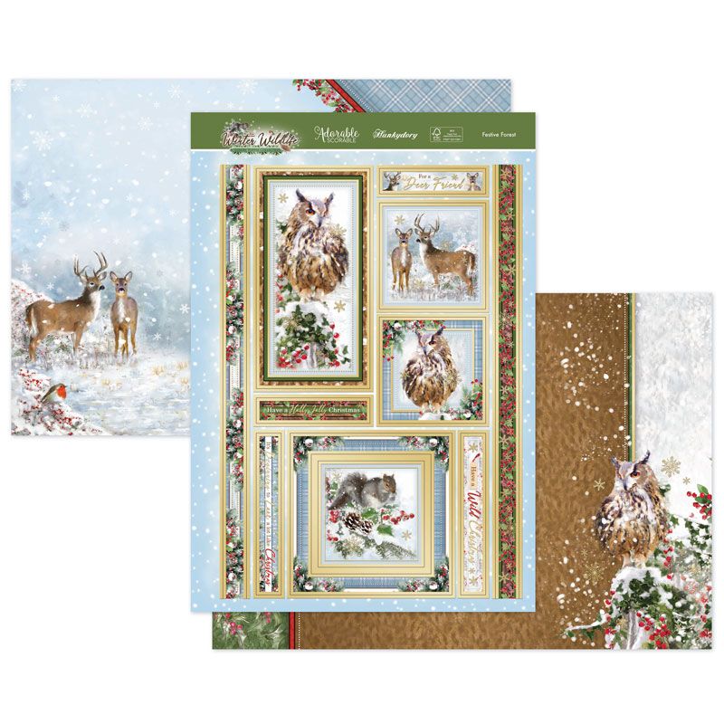 Winter wildlife Festive forest Luxury topper