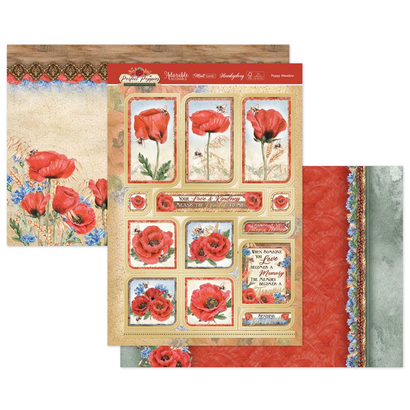 Perfect poppies Poppy Meadow Luxury Topper Set