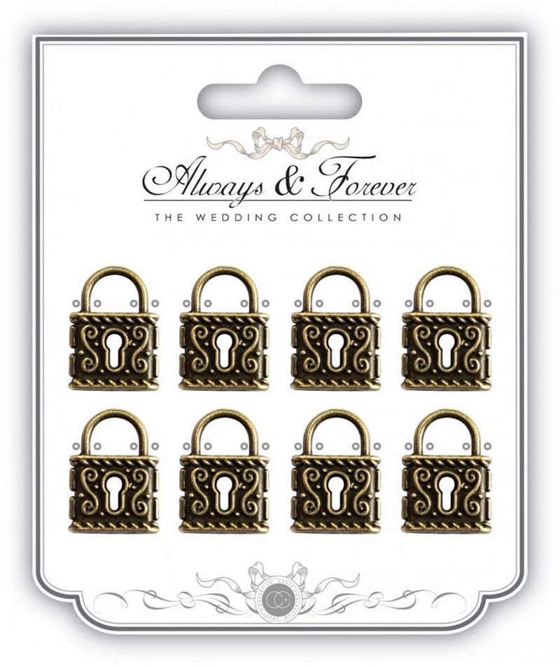 Metal Vintage Lock Charms Medium