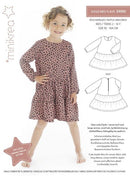 Minikrea mønster ruffle hem dress 33030