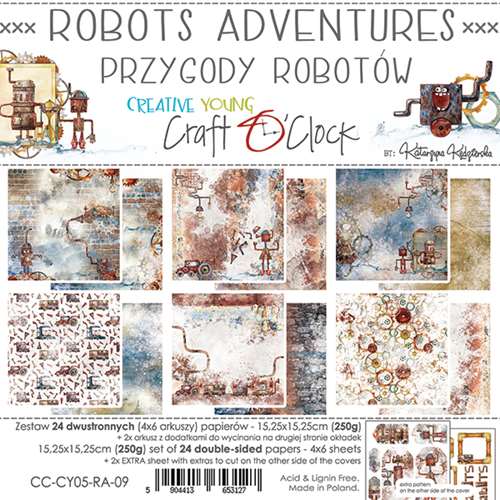 Robots adventures 6x6" paper pack