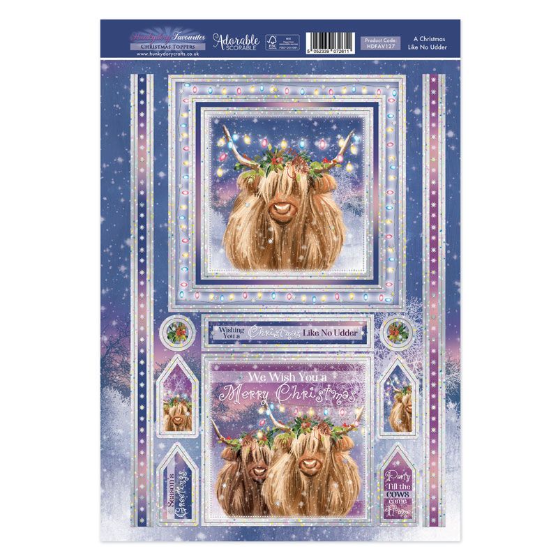 Hunkydory Favourites Christmas Toppers - A Christmas Like no Udder