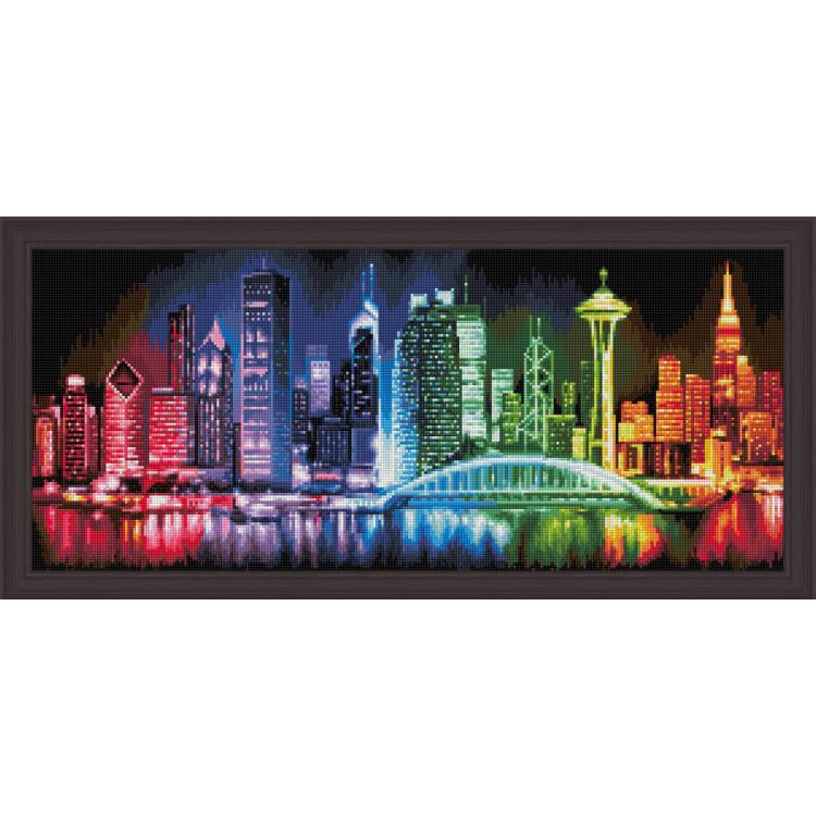 DIAMOND PAINTING KIT "LUMINOUS MEGAPOLIS" 70Х30