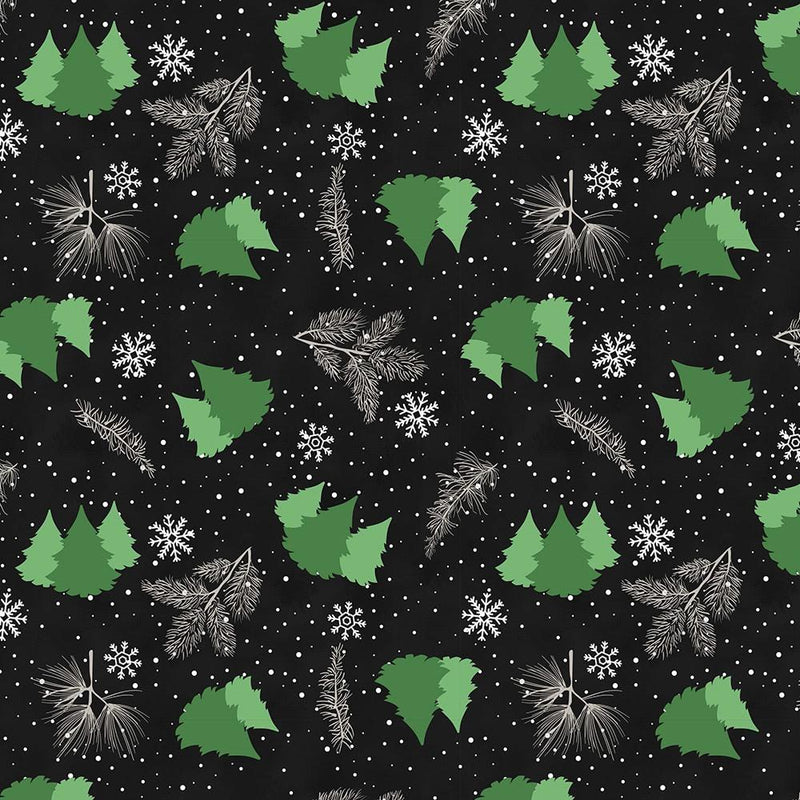 Gnome antics Christmas trees black 0,5m