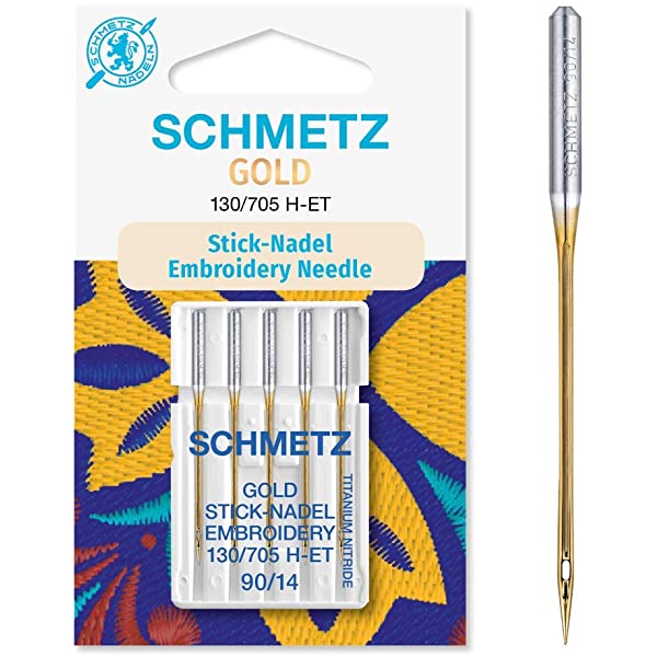 Schmetz gold embroidery needle 90