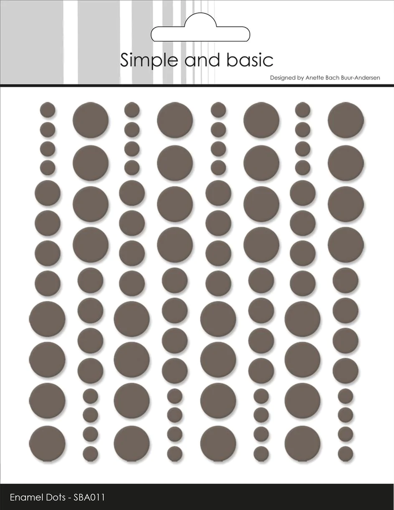 Simple and Basic Enamel Dots "Warm Grey (96 pcs)"