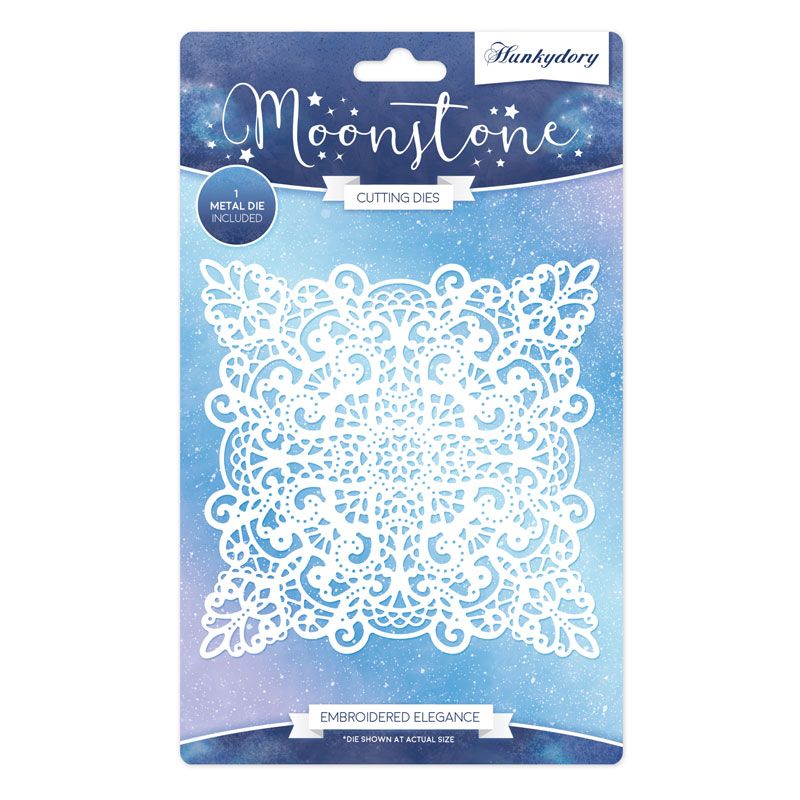 Moonstone dies Embroidered elegance