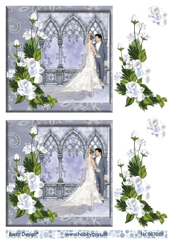 Bryllaup grå 3d ark