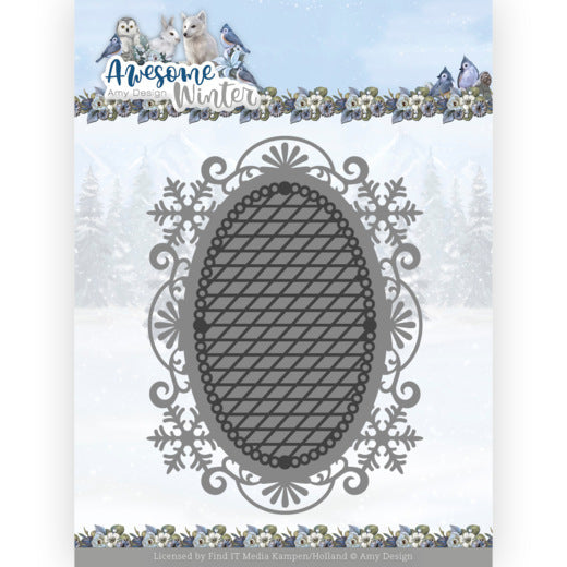 Awesome winter Winter lace oval