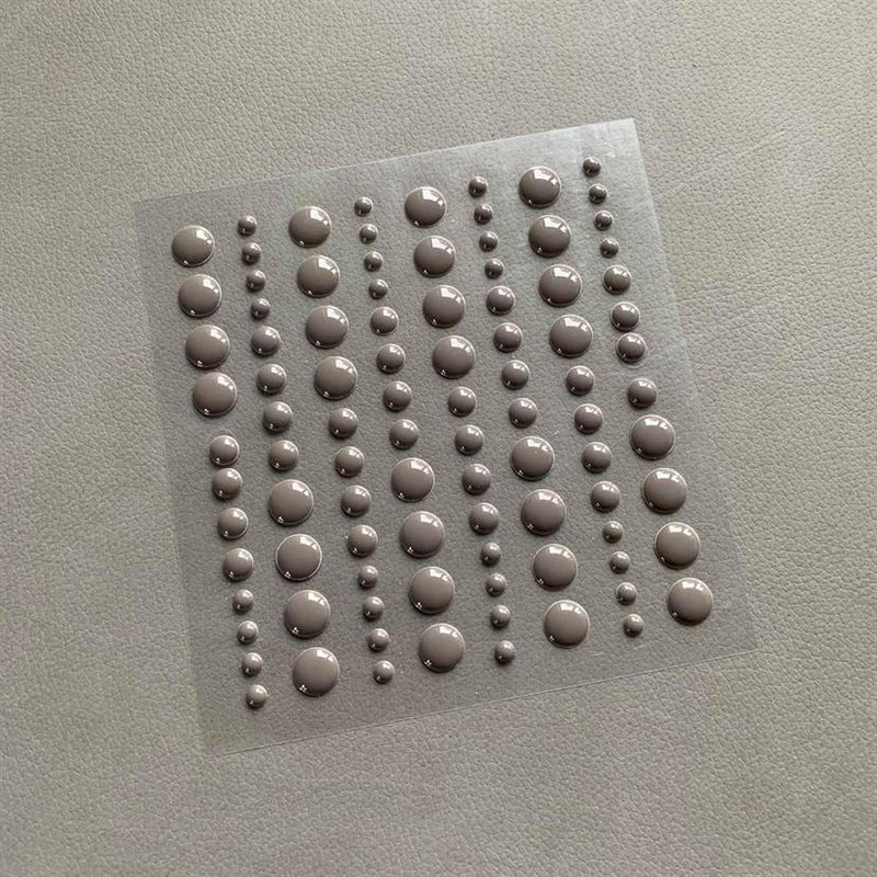 Simple and Basic Enamel Dots "Warm Grey (96 pcs)"
