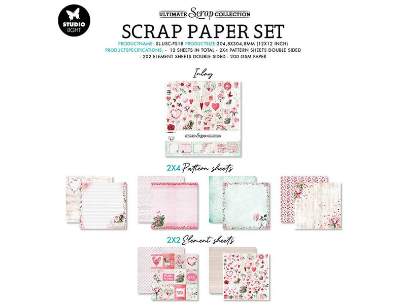 Ultimate Scrap Collection Paperset – Love 18