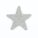 Tekstilmerke stjerne grå ca 3 cm