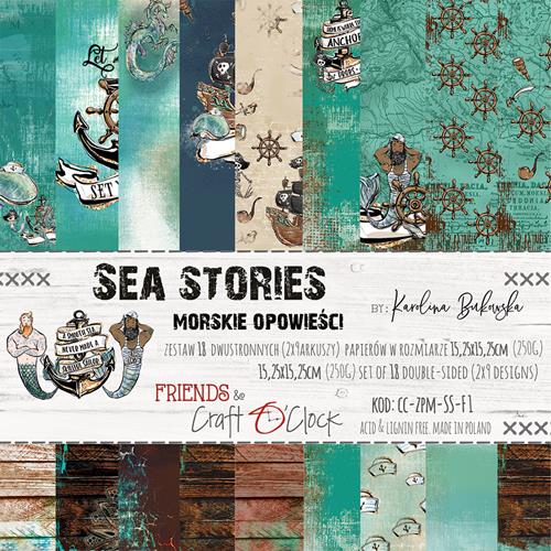 Sea stories 6"x6"