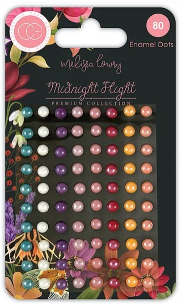 Midnight Flight Enamel Dots