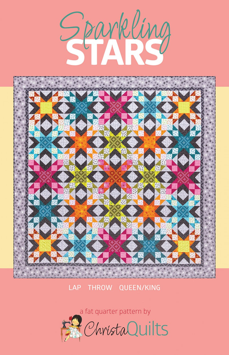 Sparkling stars quilt pattern