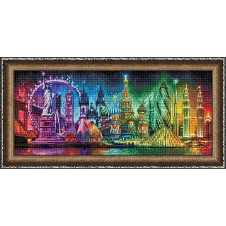 DIAMOND PAINTING KIT "COLOURS OF THE WORLD" 70*30 CM Diamond painting