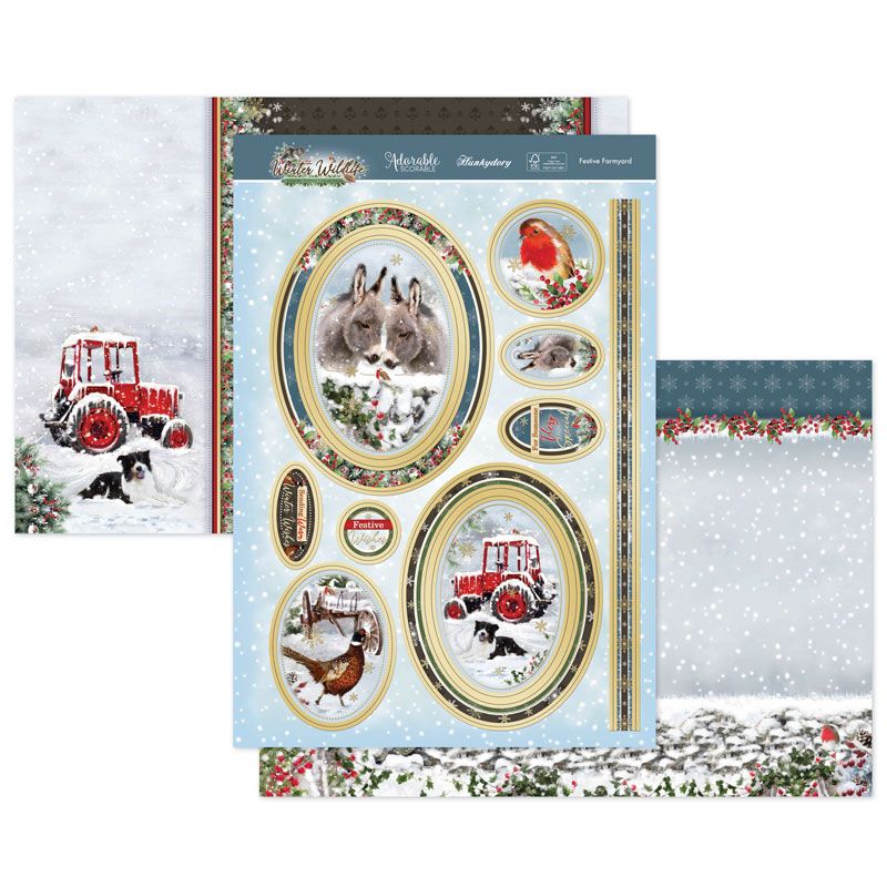 Winter wildlife Festive farmyard Luxury topper