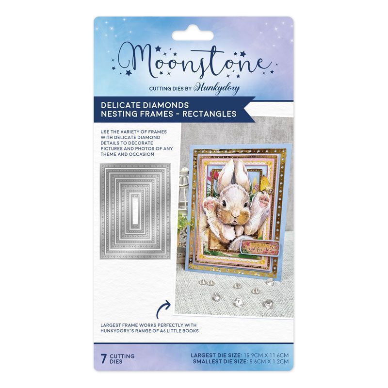 Moonstone dies Delicate diamonds nesting frames Rectangles