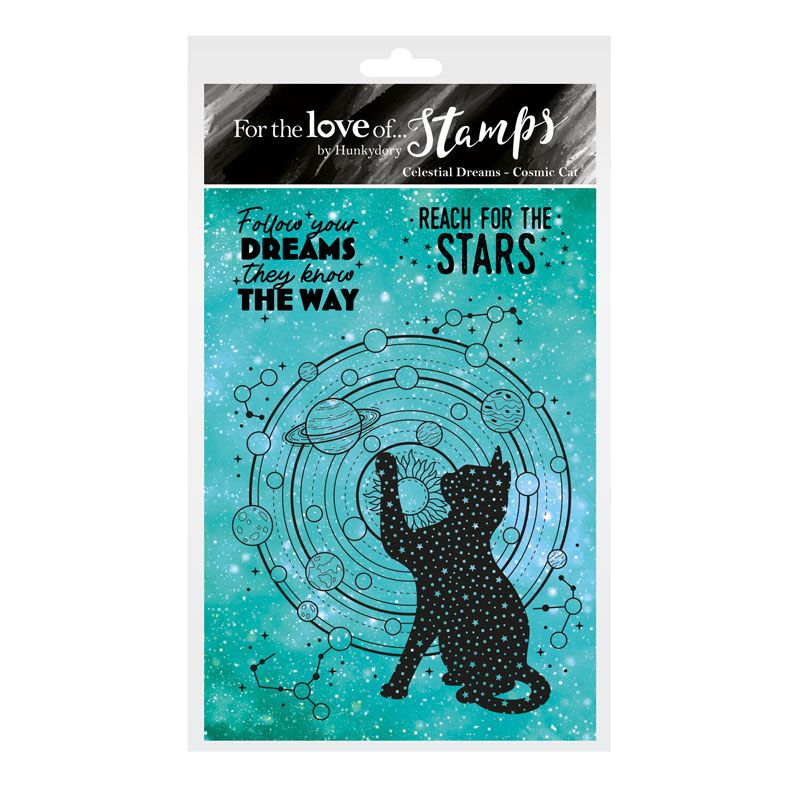 For the Love of Stamps - Cosmic Cat