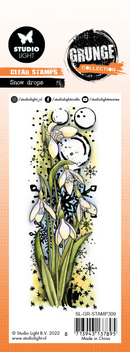 Studio light Grunge clear stamp Snow drops