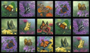 Butterfly meadow black Panel