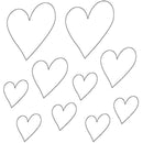 Hearts clear embellishments