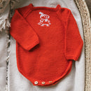 Garnpakke Mummi body Orange/rød str 68/74/80/86