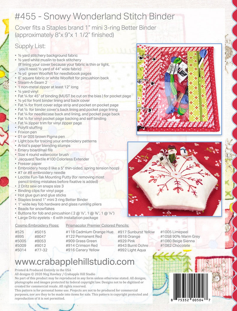 Snowy wonderland stitch binder