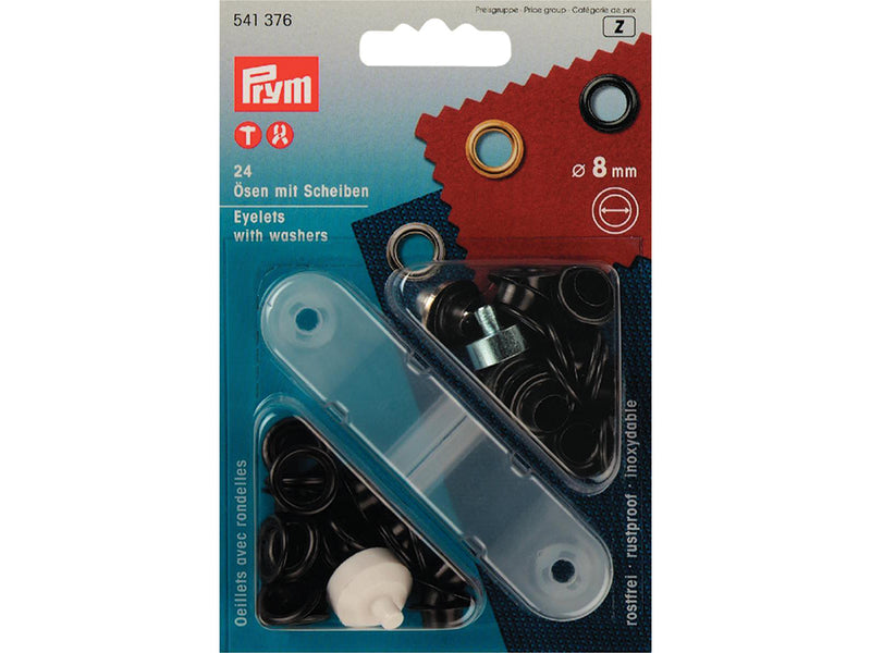 Prym Maljer 8mm 24stk – Sort