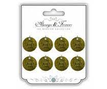 Craft Consortium Metal Vintage Heart Charm Live Laugh Love