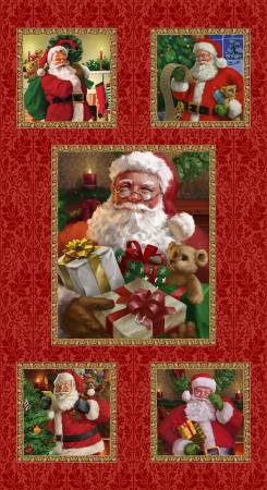 Red christmas santa block Panel