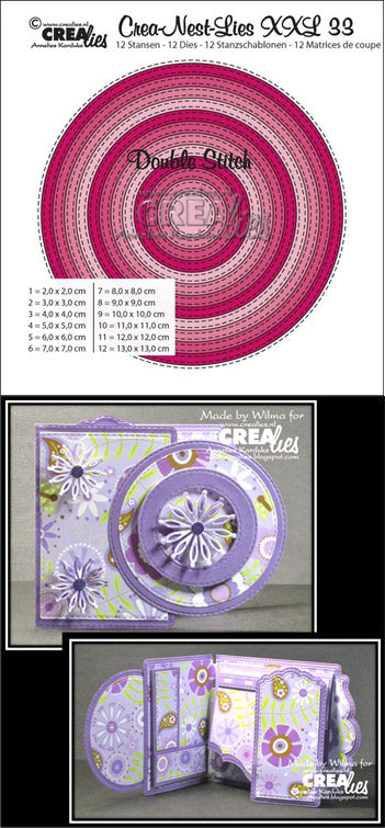 Circle double stitch line XXL33