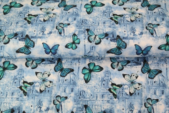 Blå sommerfugler pr dm
