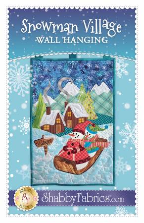 Snowman village wall hanging