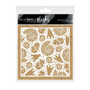 Jurassic era Fossil & footprints 6"x6" mask