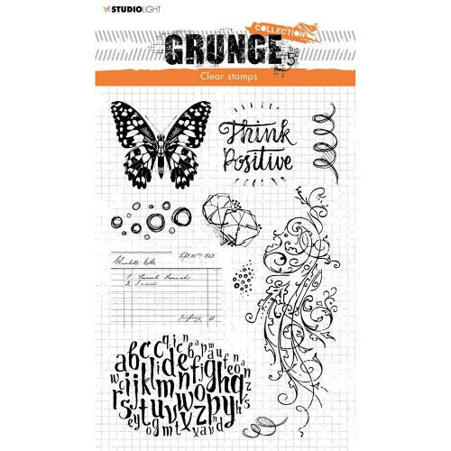 Studio light Grunge collection clear stamp Butterfly