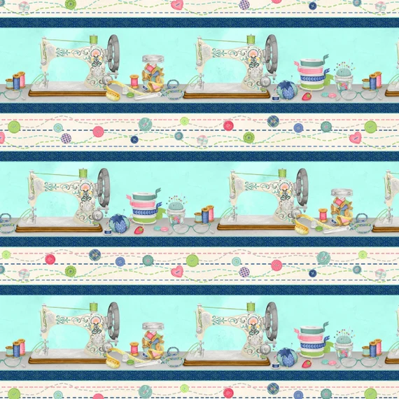 Sew little time border