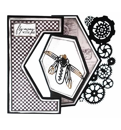 Vintage treasures Card shape industrial