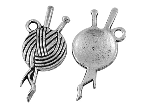 Charms/metallpynt – 10 stk – Strikking