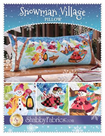 Snowman Village Pillow