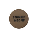 Knapp 15mm Brun Strikket med